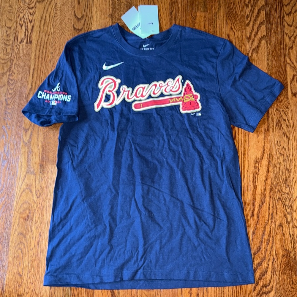 Nike Ozzie Albies Atlanta Braves Gold Program Shirt